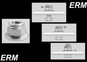 SLOTTED SELF-LOCKING HEXAGON FLANGE NUT WITH FREE WASHER - ERM